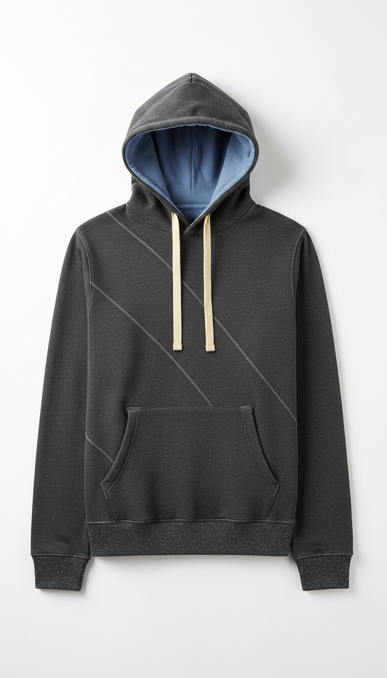 Cotton-polyester blend hoodie