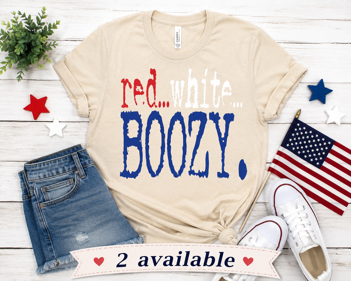 Red White & Boozy| Print on Hand