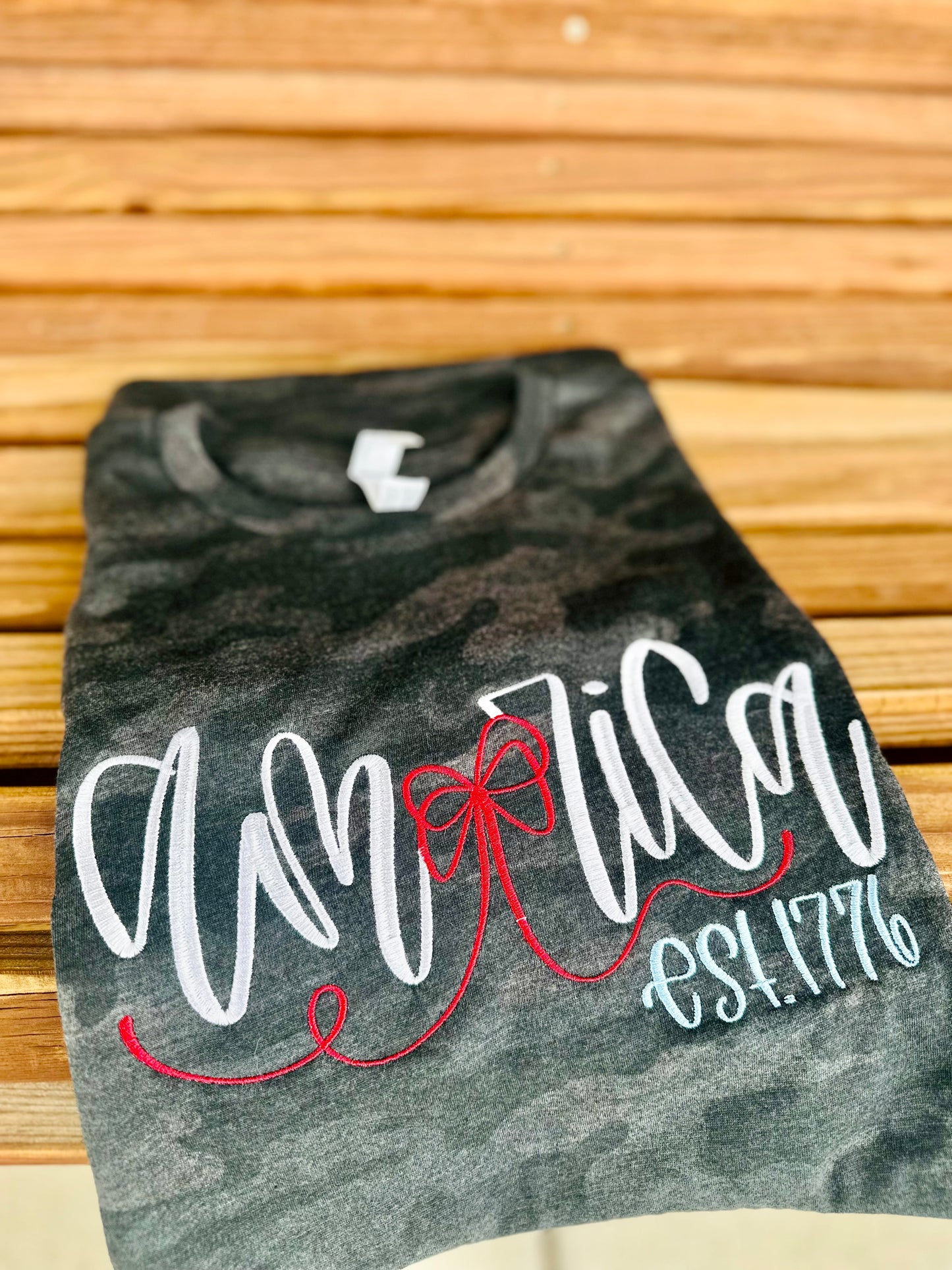 USA Embroidered black camo t- shirt New* infant/toddler sizes
