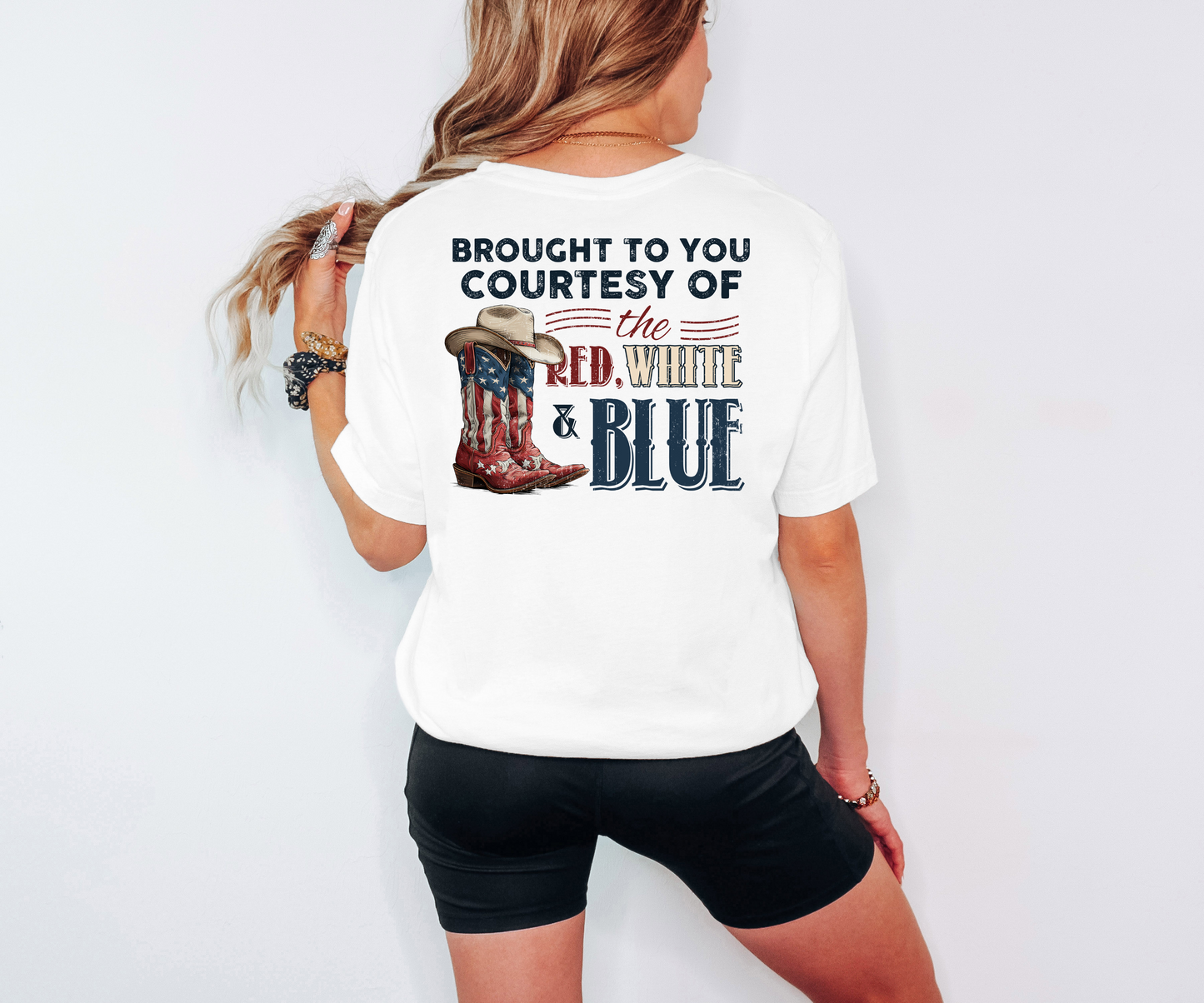 Courtesy of the red, white and blue | Printed