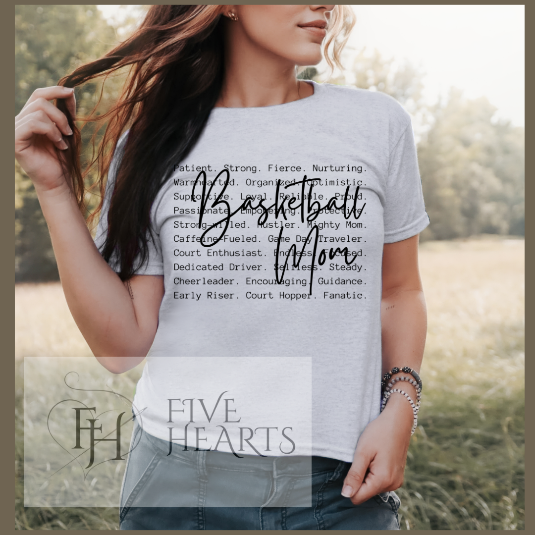Basketball Word Art Shirt | Basketball Game Day Apparel