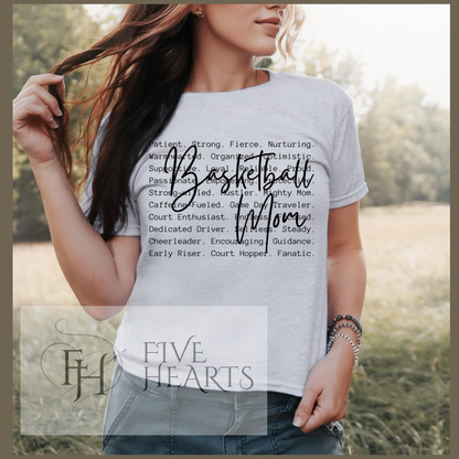 Basketball Word Art Shirt | Basketball Game Day Apparel