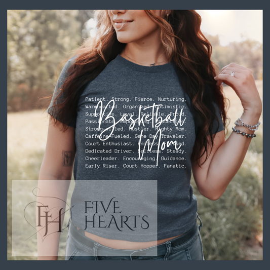 Basketball Word Art Shirt | Basketball Game Day Apparel