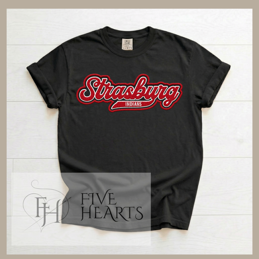 Strasburg Indians Faux Chenille | Indians Spirit Wear