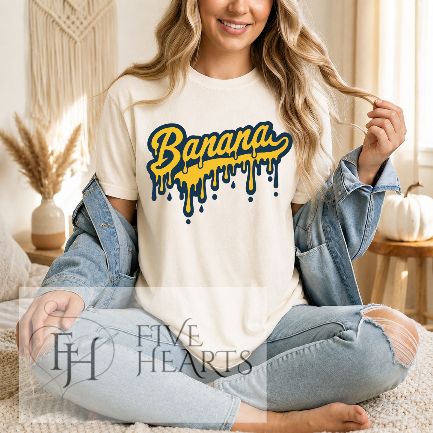 Banana Drip Graphic Tee | Trendy Graphic Shirt | Unisex Casual T-Shirt | DTF Printed