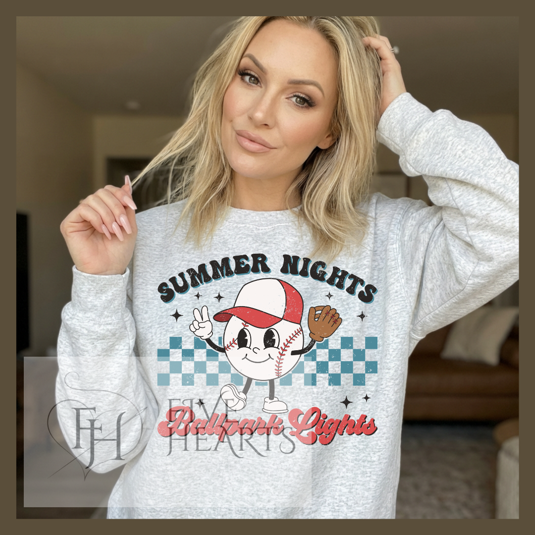 Summer Nights & Ballpark Lights | Baseball Game Day Apparel