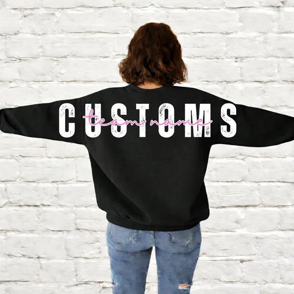 Customizable Full Back | All Sports | Team Apparel | DTF Printed