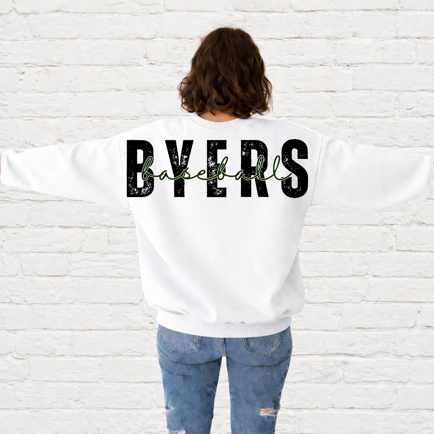 Byers | Bulldog Baseball Full Back | Team Apparel | DTF Printed