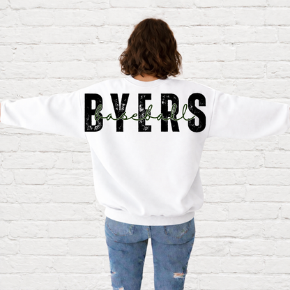 Byers | Bulldog Baseball Full Back | Team Apparel | DTF Printed