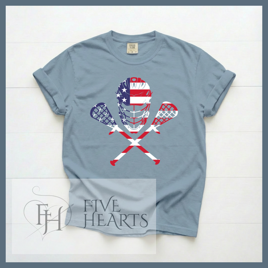 Lacrosse American Flag Shirt | Patriotic Lacrosse Tee