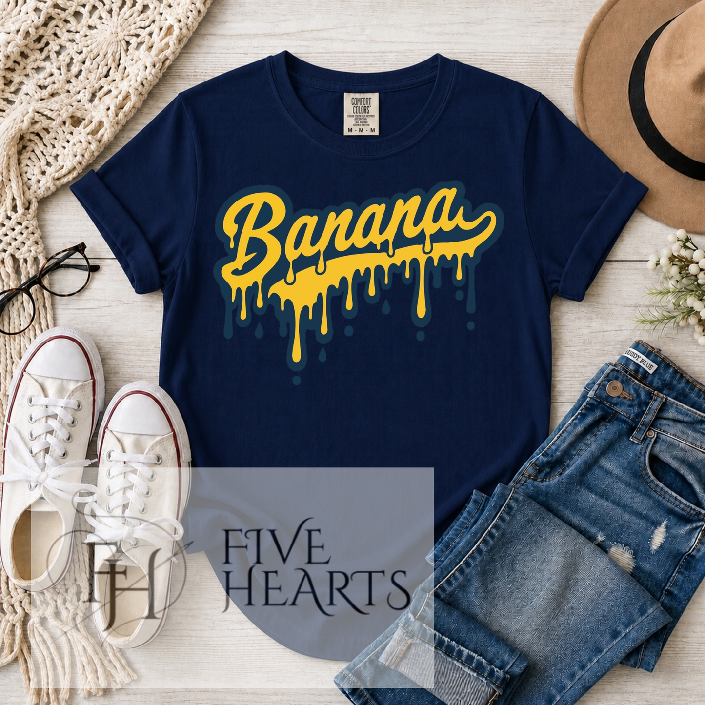 Banana Drip Graphic Tee | Trendy Graphic Shirt | Unisex Casual T-Shirt | DTF Printed