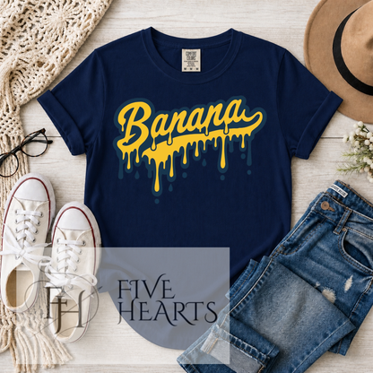 Banana Drip Graphic Tee | Trendy Graphic Shirt | Unisex Casual T-Shirt | DTF Printed