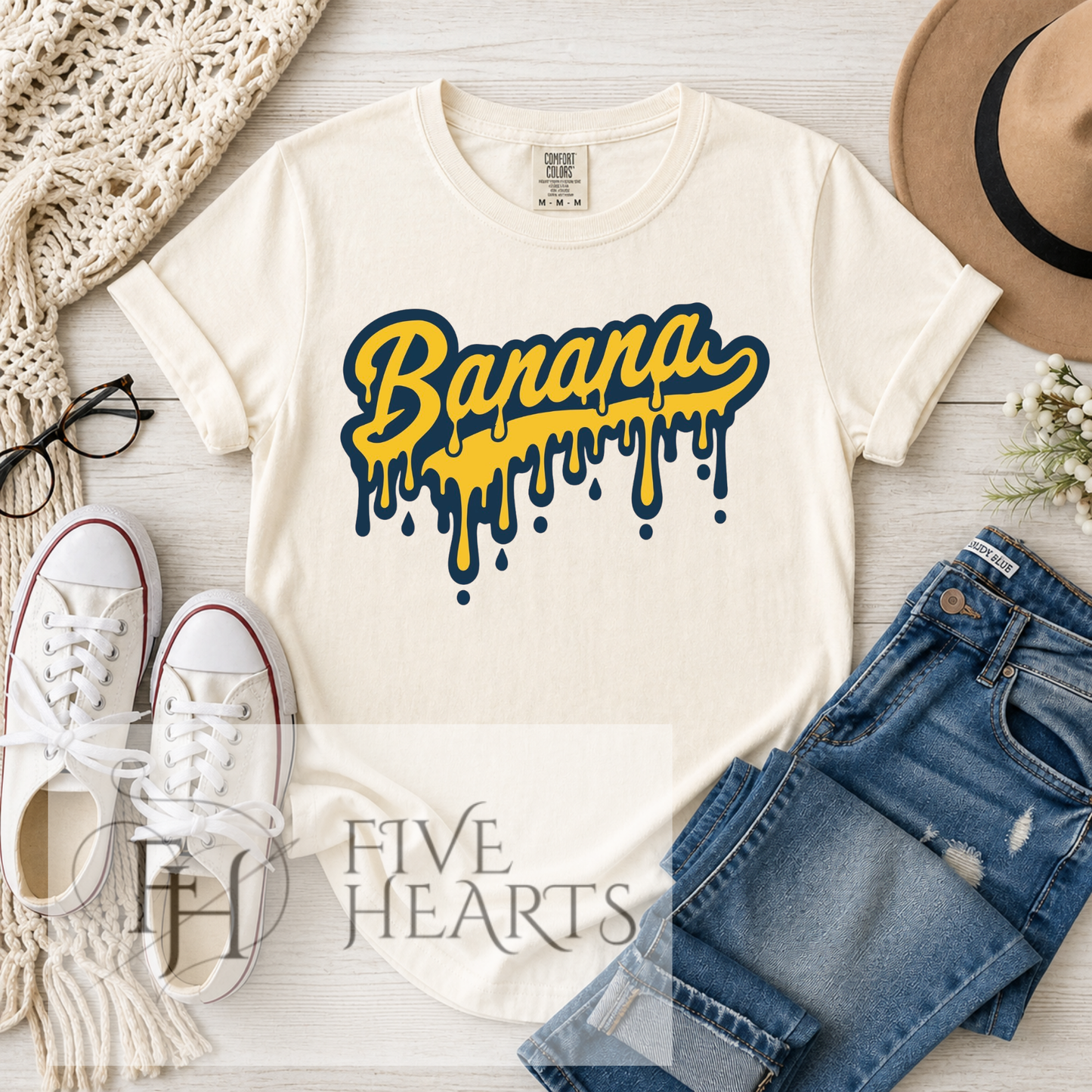 Banana Drip Graphic Tee | Trendy Graphic Shirt | Unisex Casual T-Shirt | DTF Printed