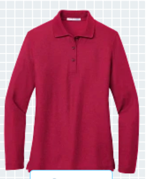 Reserved for Needham: Women's Port Authority L500LS Silk Touch™ Long Sleeve Polo