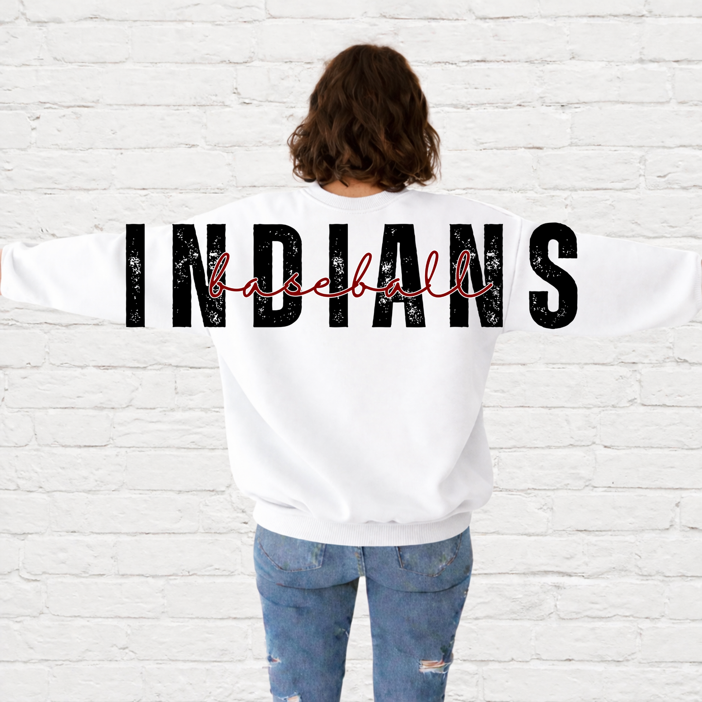 Strasburg | Indians Baseball Full Back | Team Apparel | DTF Printed