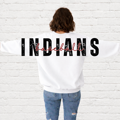 Strasburg | Indians Baseball Full Back | Team Apparel | DTF Printed