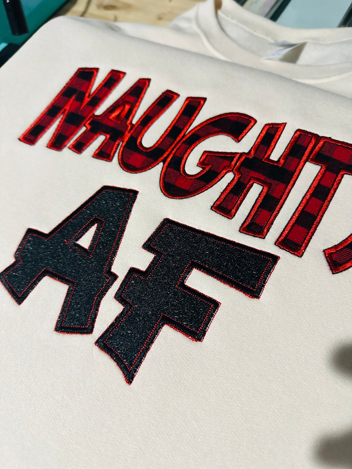 Naughty AF | Embroidery | Applique Embroidery