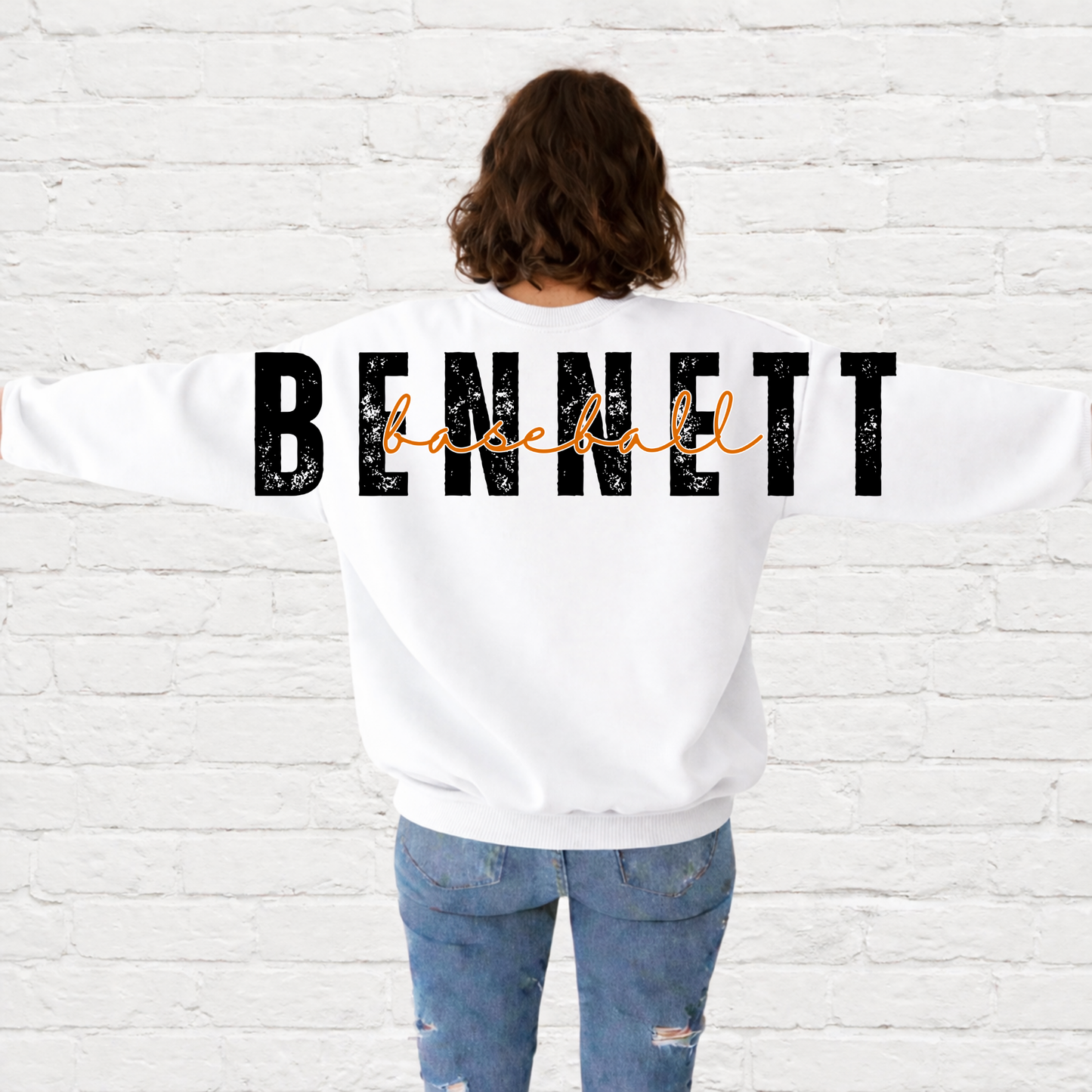 Bennett | Tigers Baseball Full Back | Team Apparel | DTF Printed