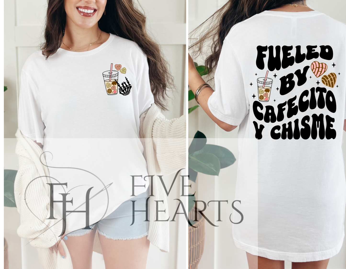 Cafecito y Chisme | Graphic Tee | DTF Printed
