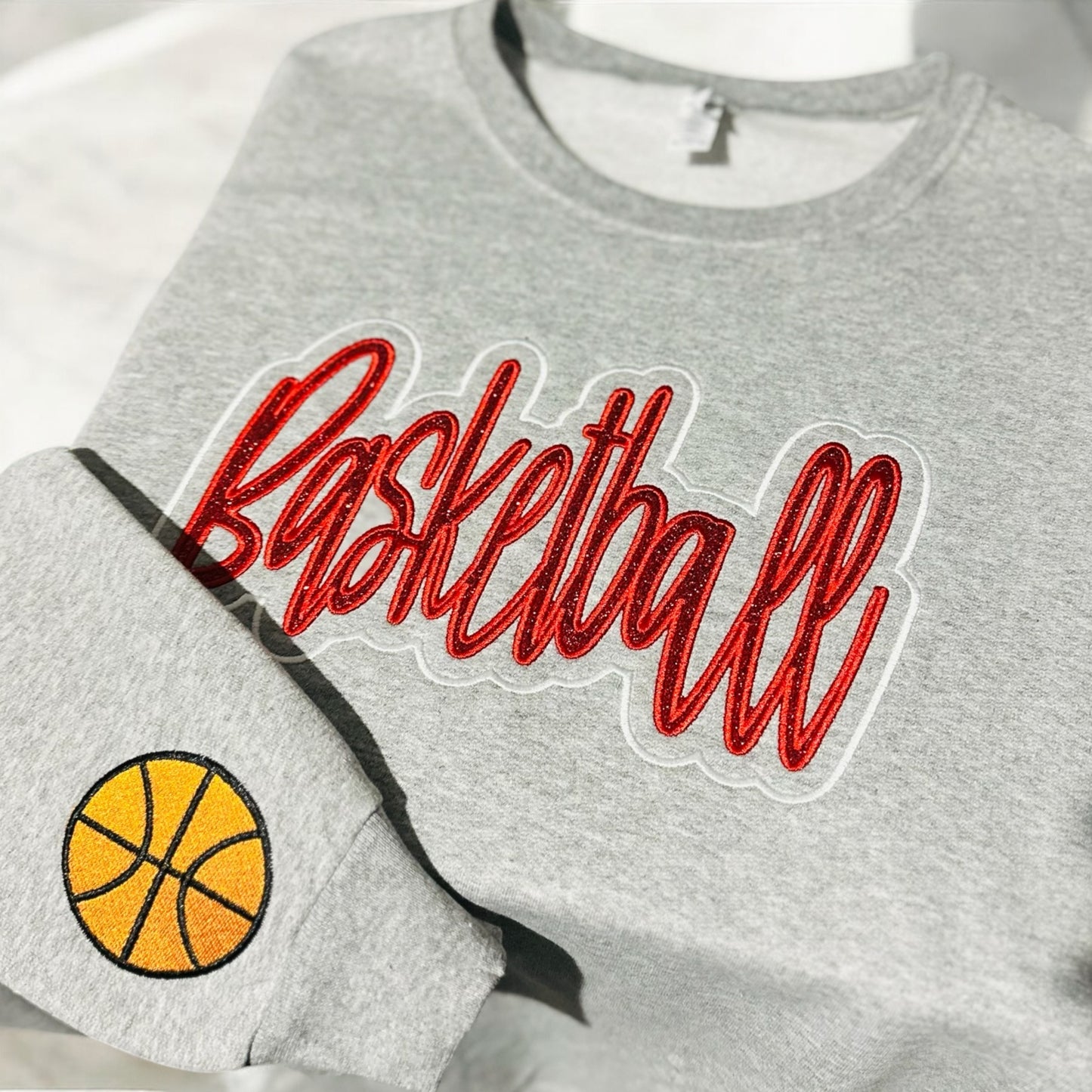 Basketball w/sleeve | Embroidery | Applique Embroidery