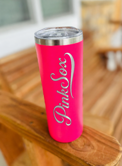 20 oz engraved cup w/lid (customize with any name/team)