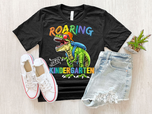 Roaring into kindergarten | Printed