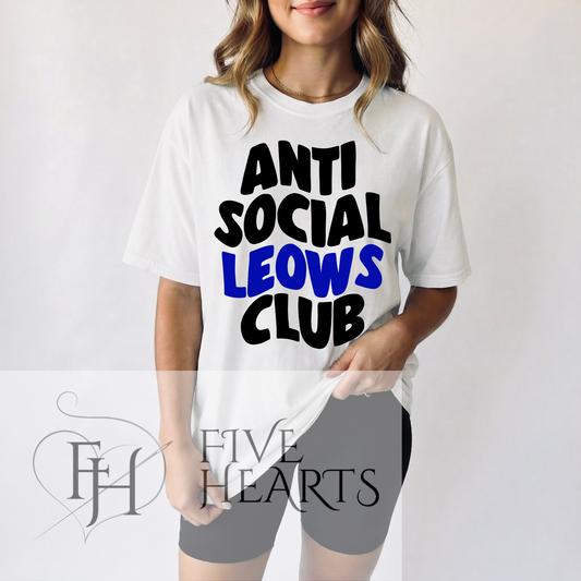 Anti Social LEOW | Graphic Tee | DTF Printed
