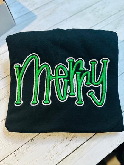 Merry | Embroidery | Puff Embroidery