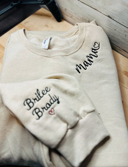 Mama collar + sleeve | Embroidery