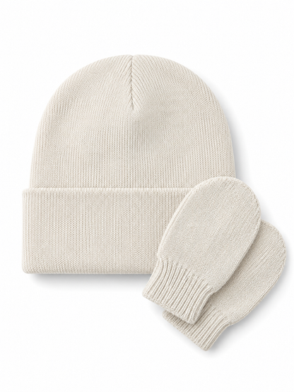 Infant beanie + mitten set