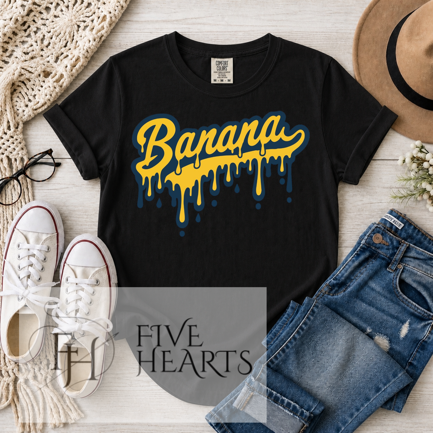 Banana Drip Graphic Tee | Trendy Graphic Shirt | Unisex Casual T-Shirt | DTF Printed