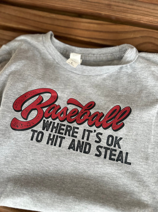 Youth baseball tee