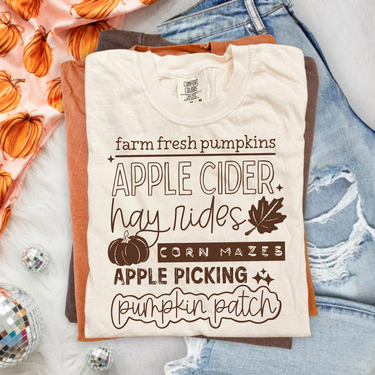 Farm Fresh Pumpkins Apple Cider Hay Rides | Printed