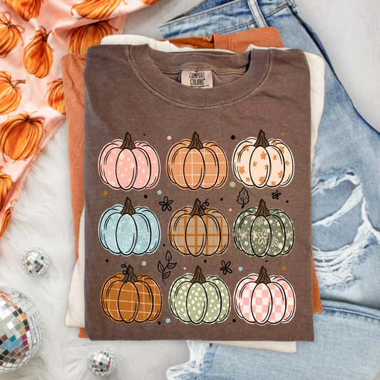 Patterned Pumpkin Grid | Printed