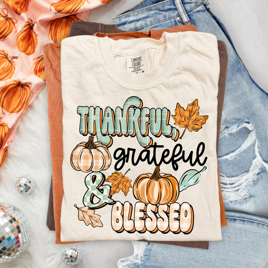 Thankful Grateful & Blessed | Printed